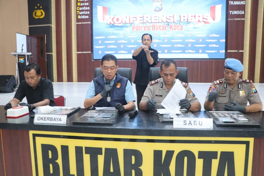 Polres Blitar Kota Ungkap Kasus Narkoba 14 Tersangka Diamankan